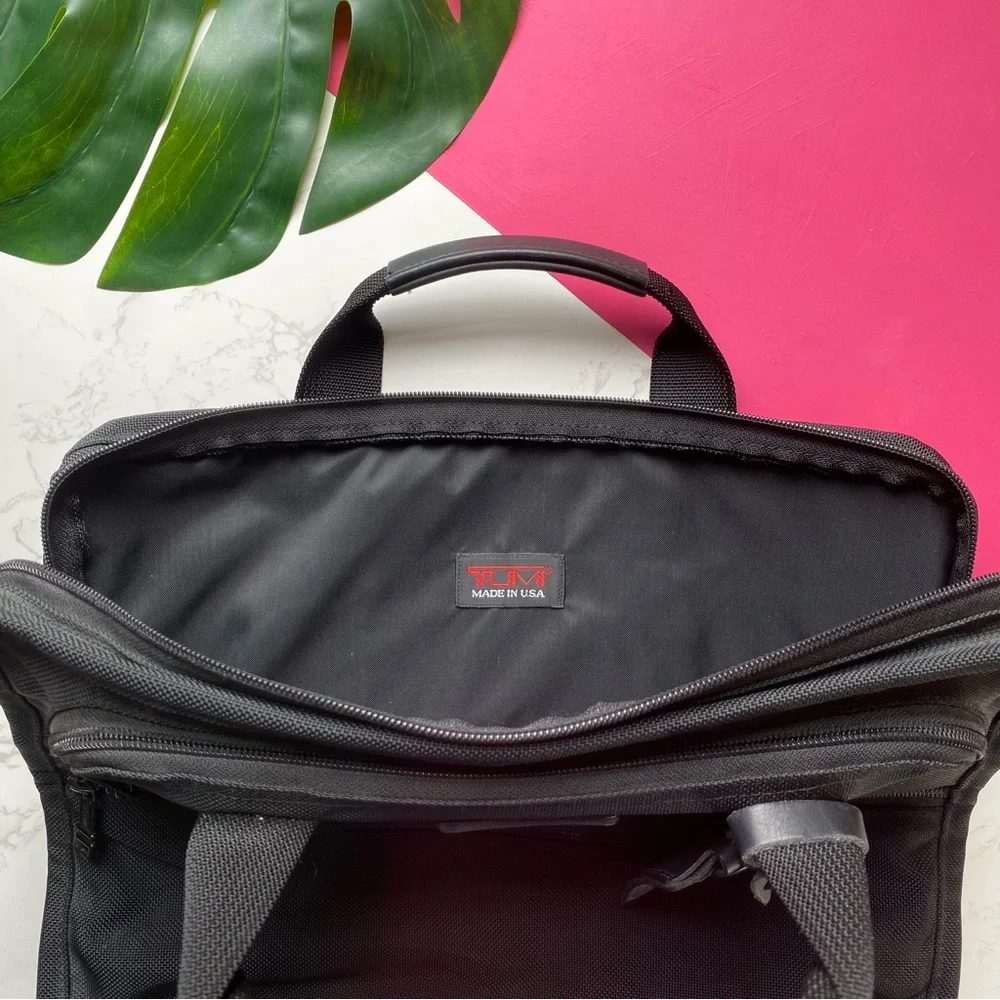 Tumi Black Nylon Laptop Briefcase Business Bag